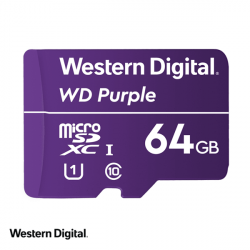 Opslag geheugen WD Purple 64GB Mirco SD Kaart, WD64GBMSD