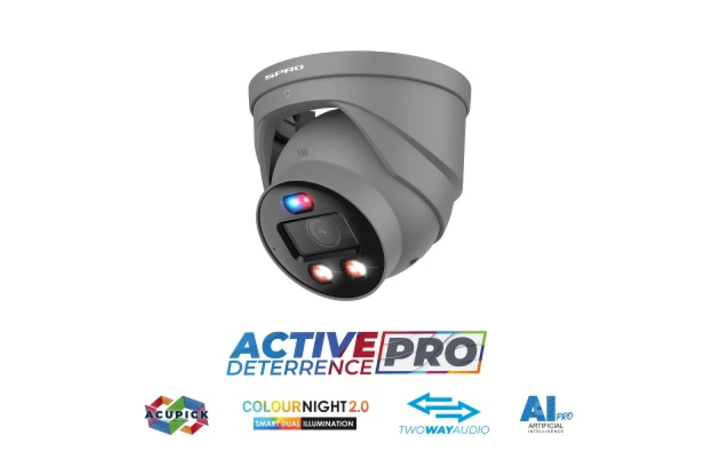 SPRO DHIPD80/28LRG/30-D-V5 – 8MP IP Turret Camera 2.8MM GREY