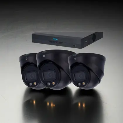 4MP – Full Night Color – AI IP Camera Met Nachtzicht Camerasysteem Plus – 3x Dome IP Camera