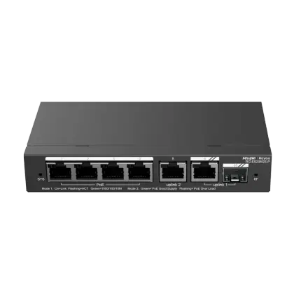 Reyee RG-ES206GS-P 4 PoE Ports + 2 Ports Rj45 + 1 SFP Combo Ports