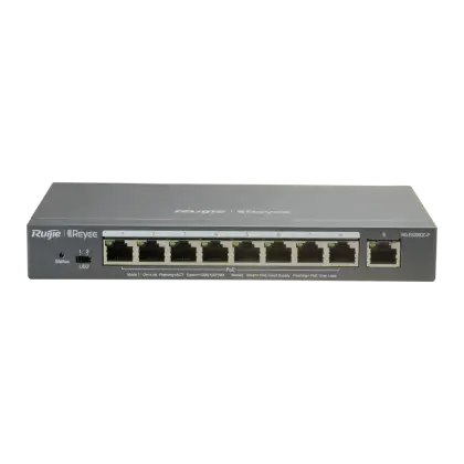 Reyee RG-ES209GC-P – 8-Poorts Gigabit Cloud PoE Switch + 1 Uplink, 120W, VLAN & Beheer via App