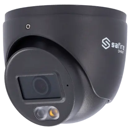 Safire 4MP Turret AI B1 – Dual light: LR+ 20 M Doelbereik- Ingebouwd Microfoon -SF-IPT010A-4B1-DL-GREY
