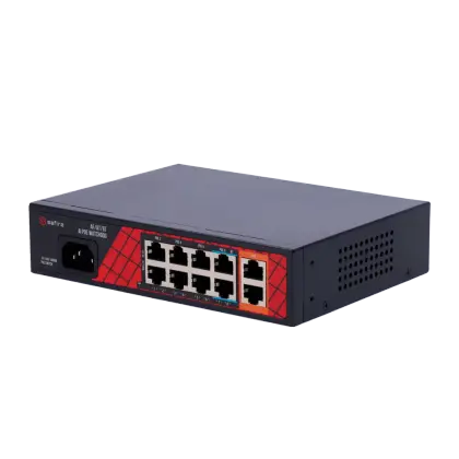 Safire SF-SW1008HIPOE-H-120 – 8-Poorts Hi-PoE Switch + 2 Gigabit Uplinks, 120W, PoE Waakhond - foto 3