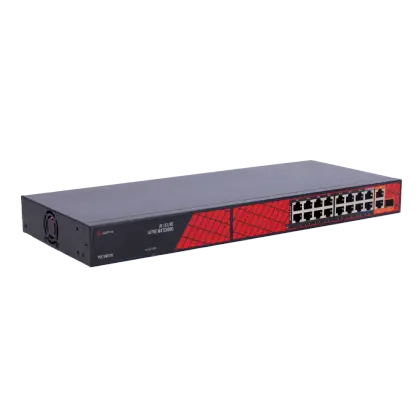 Safire SF-SW1916HIPOE-HF-300 – 16-Poorts Hi-PoE Switch + 3 Gigabit Uplinks - foto 2
