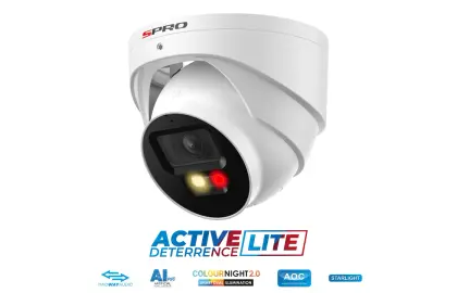 Spro 4MP AI Full night color – 2 weg audio – Turret IP Camera DHIPD40/28LRW-MS