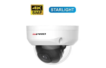 SPRO 8MP IP Vaste Lens Vandalistische Bestendige Koepel