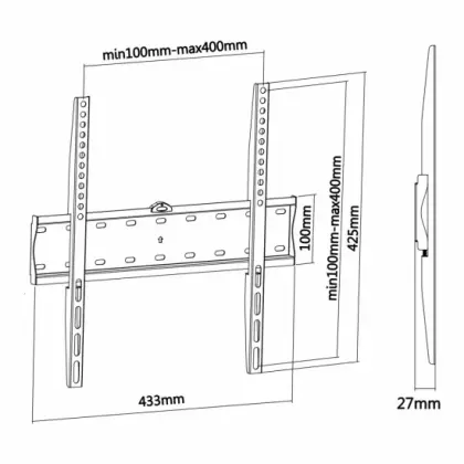 Wandbeugel LCD3255-B voor 32″ tot 55″ inch TV - foto 2