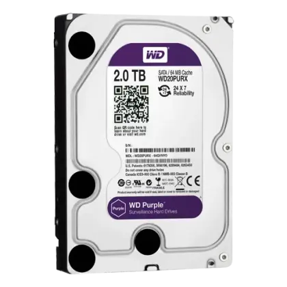 WD Purple – 2TB opslag geheugen – Surveillance Harde Schijf