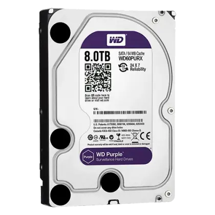 WD Purple – 8TB opslag geheugen – Surveillance Harde Schijf