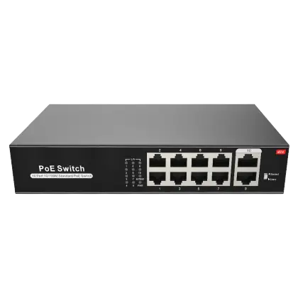 X-Security SW1008POE-100-E – 8-Poorts PoE Switch + 2 Uplink, 100 Mbps, AI VLAN & CCTV Extend (100W) - foto 2