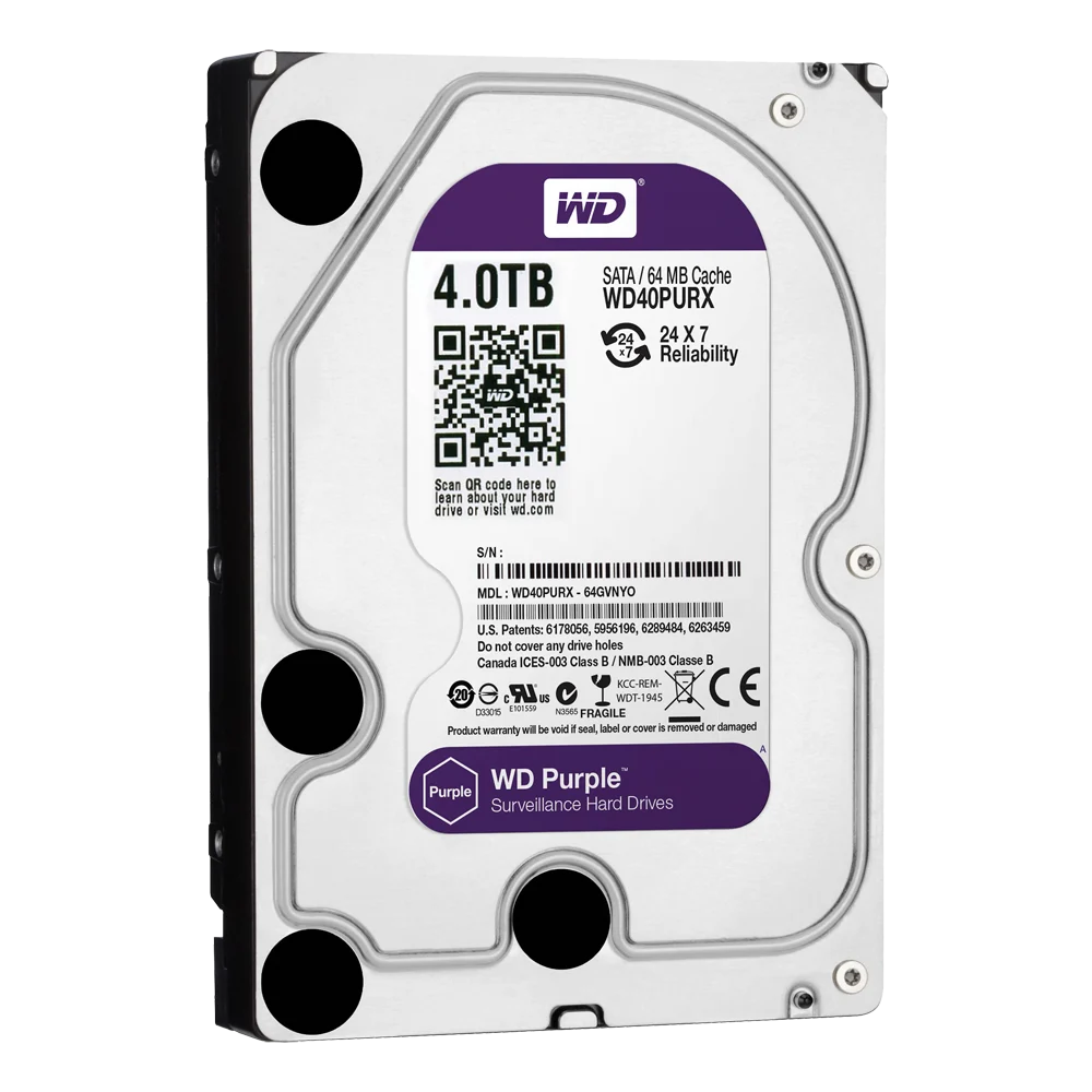 WD Purple – 4TB opslag geheugen – Surveillance Harde Schijf