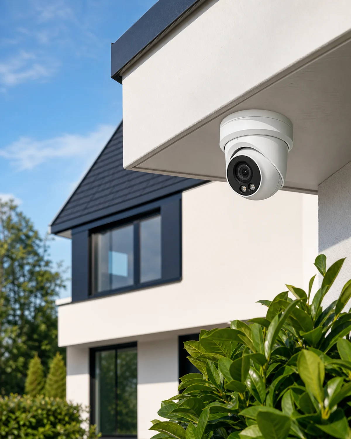 Hikvision camera aan een moderne woning