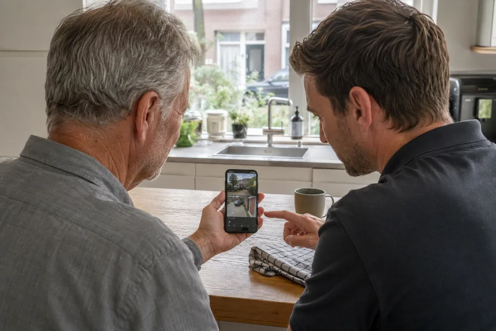 Sfeerbeeld van persoonlijke uitleg over de camera-app