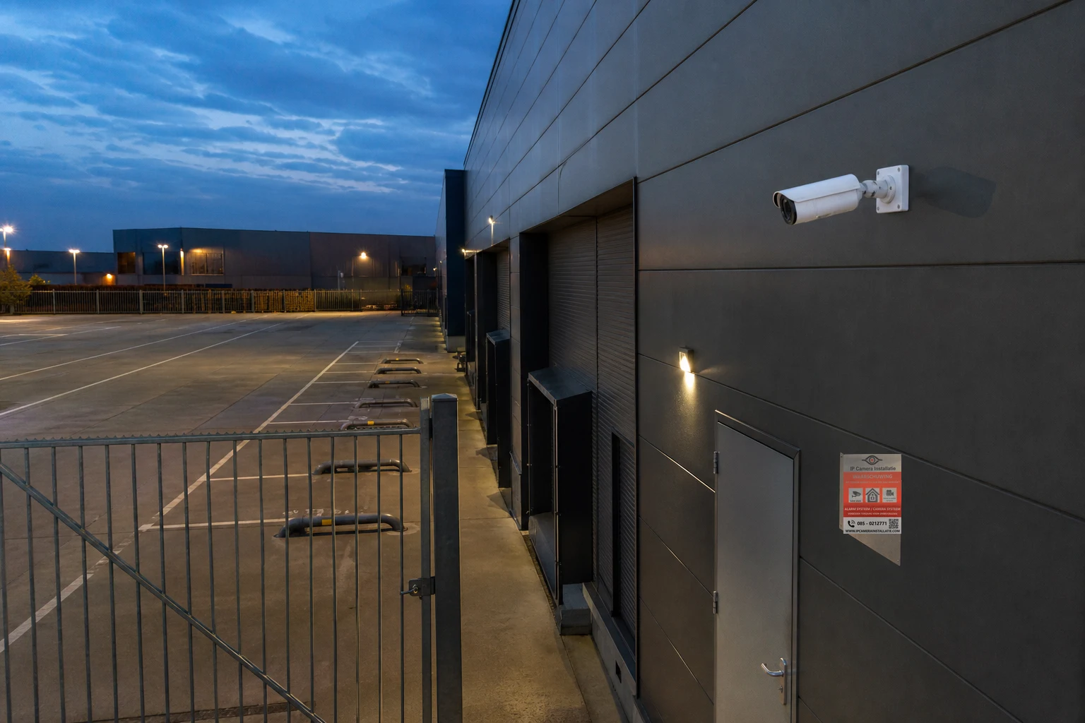 Camera-installatie voor bedrijfsterrein