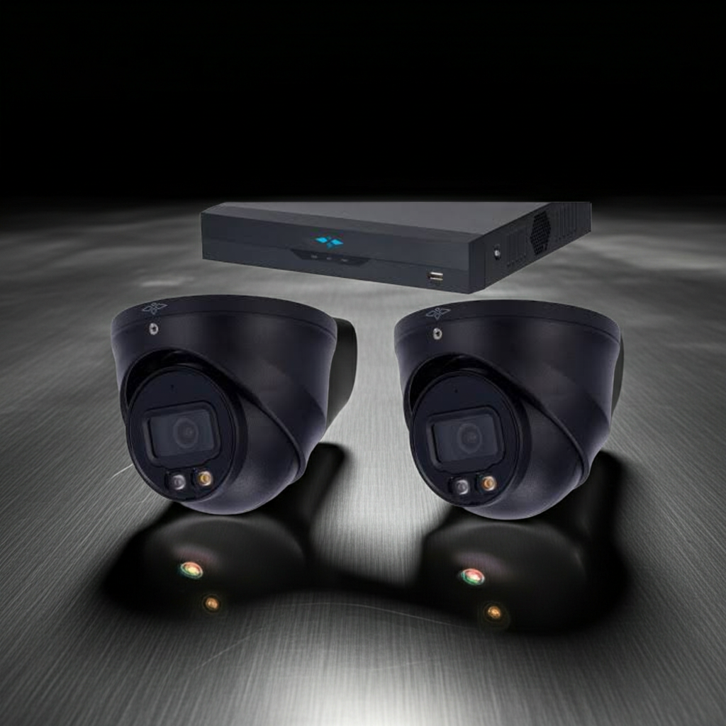 4MP - Full Night Color - AI IP Camera Met Nachtzicht Camerasysteem Plus - 2x Dome IP Camera