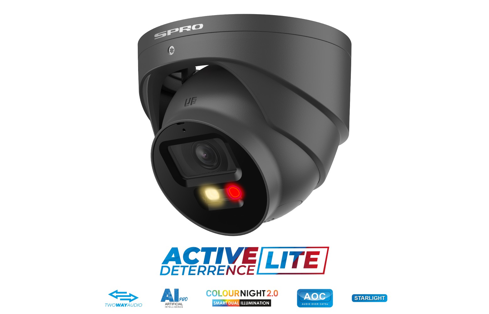 Spro 4MP AI Full night color - 2 weg audio - Turret IP Camera DHIPD40/28LRW-MS - Afbeelding 2