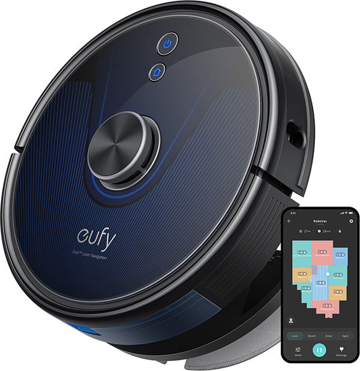 Eufy Clean RoboVac L35 Hybrid - Robotstofzuiger en dweil - 3.200 Pa - lasernavigatie - Multi Floor Mapping