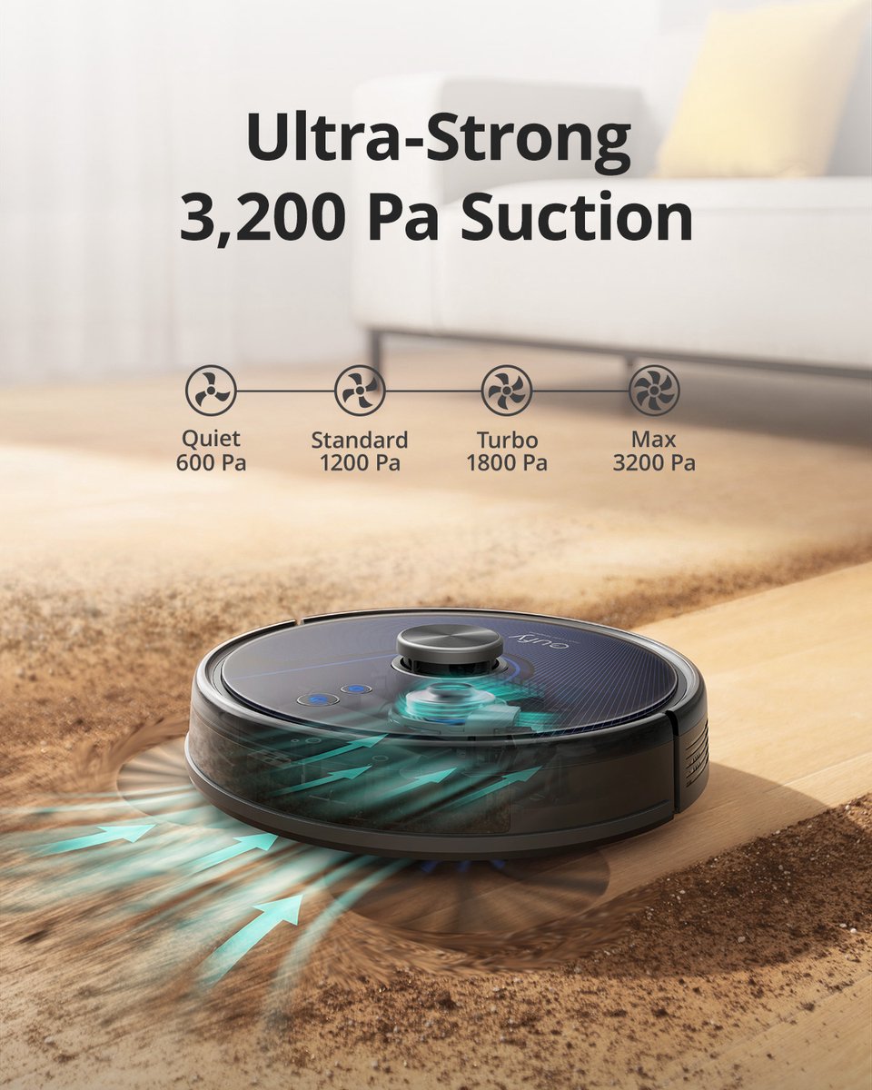 Eufy Clean RoboVac L35 Hybrid - Robotstofzuiger en dweil - 3.200 Pa - lasernavigatie - Multi Floor Mapping - Afbeelding 2