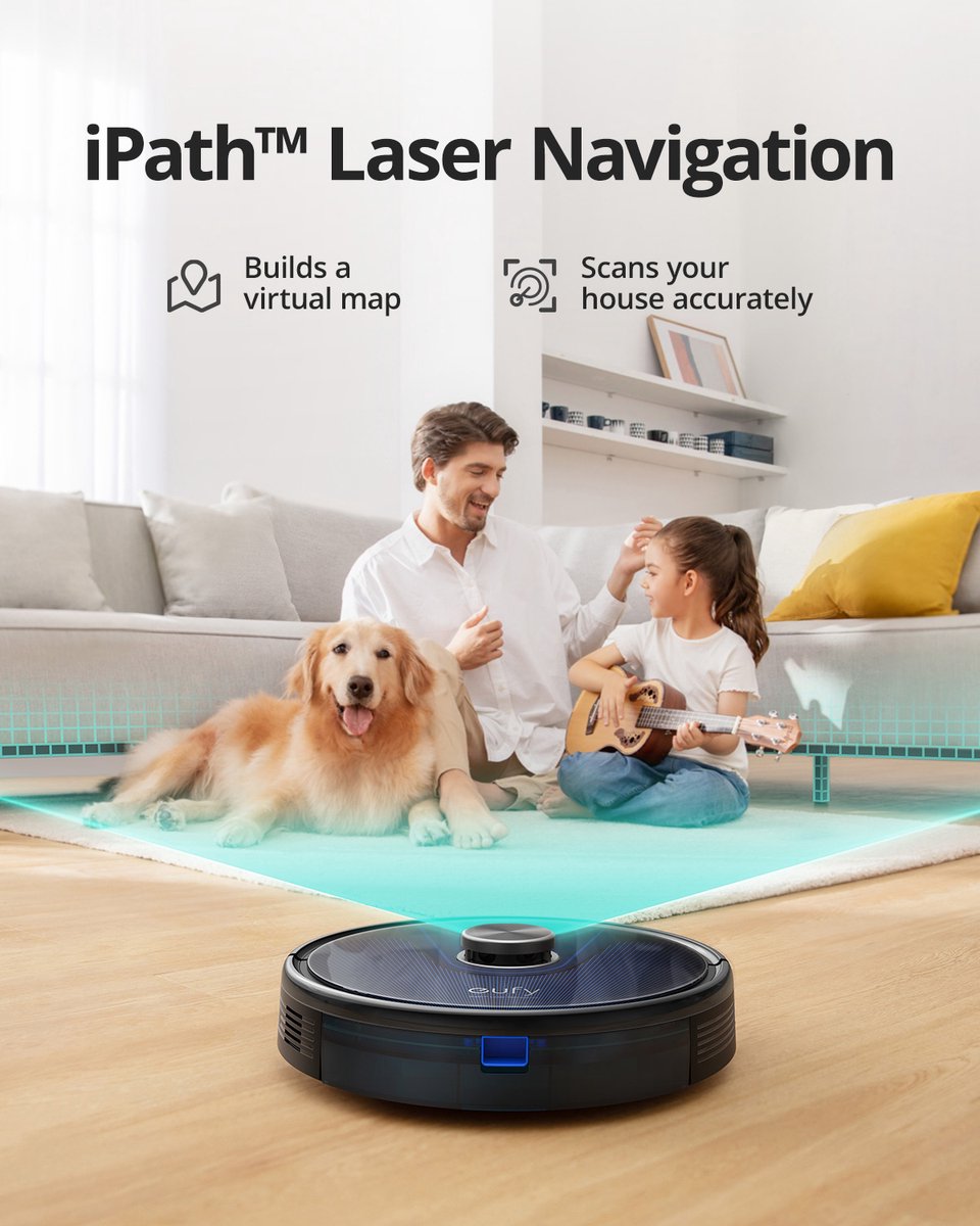 Eufy Clean RoboVac L35 Hybrid - Robotstofzuiger en dweil - 3.200 Pa - lasernavigatie - Multi Floor Mapping - Afbeelding 4